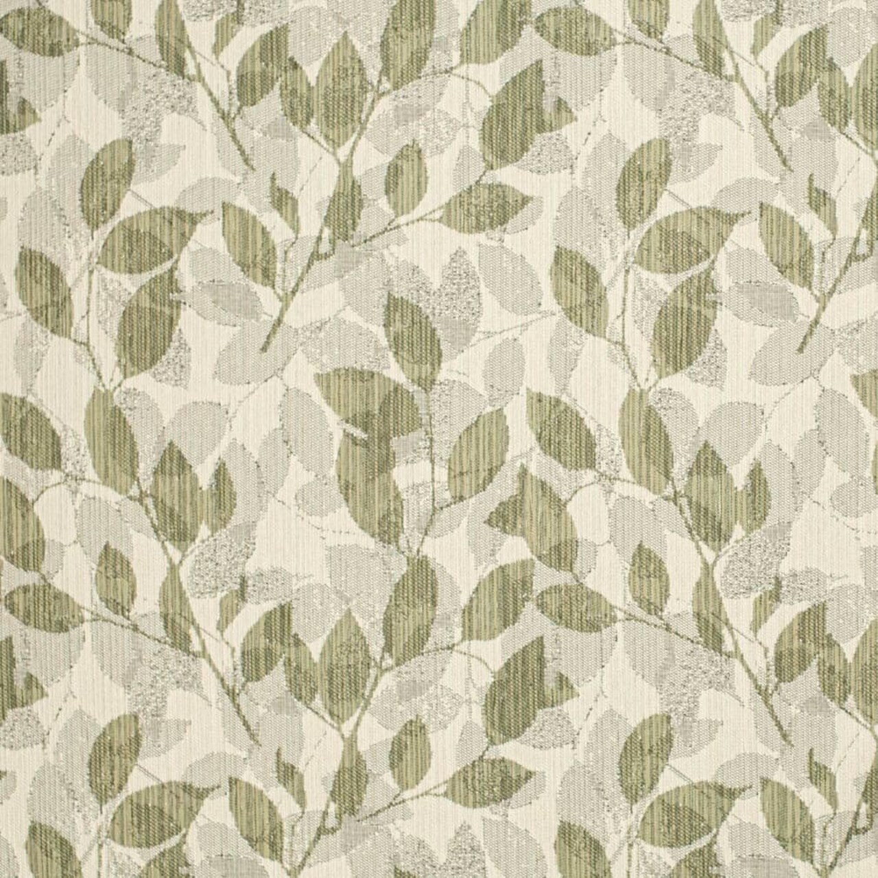 Green Stain Resistant Performance Pet Friendly Abstract Leaves Woven Pattern Upholstery Fabric by The Yard - SKU: Alcove Aloe